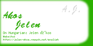 akos jelen business card